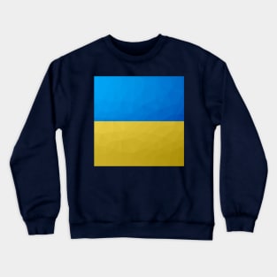 Ukraine flag yellow blue geometric pattern mesh Crewneck Sweatshirt